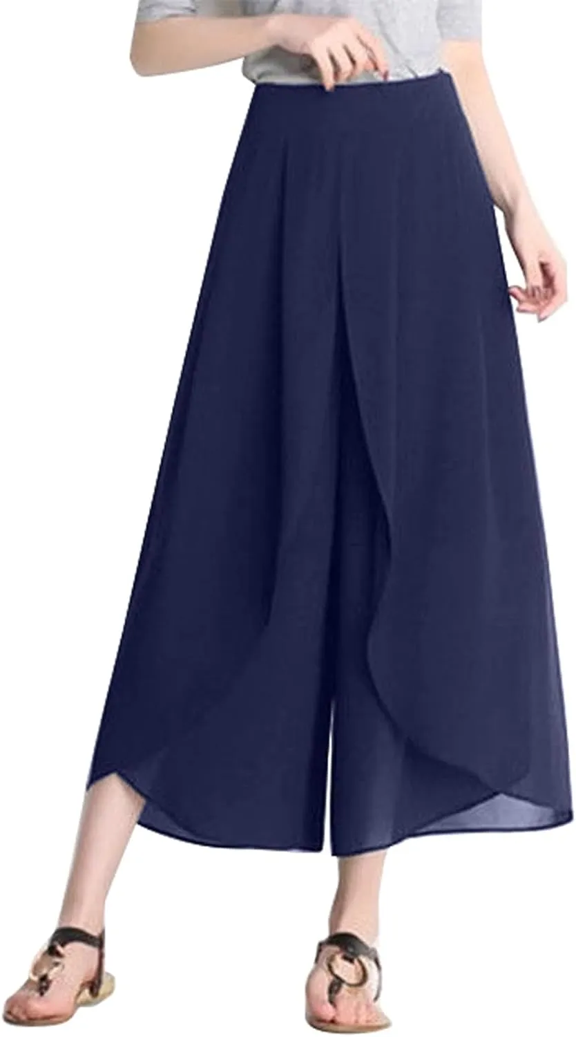 YOLAI Dance Pants for Women Flowy Women's High Waist Wide Leg Pants Casual Trousers Sweatpants Lounge Wear Fashion