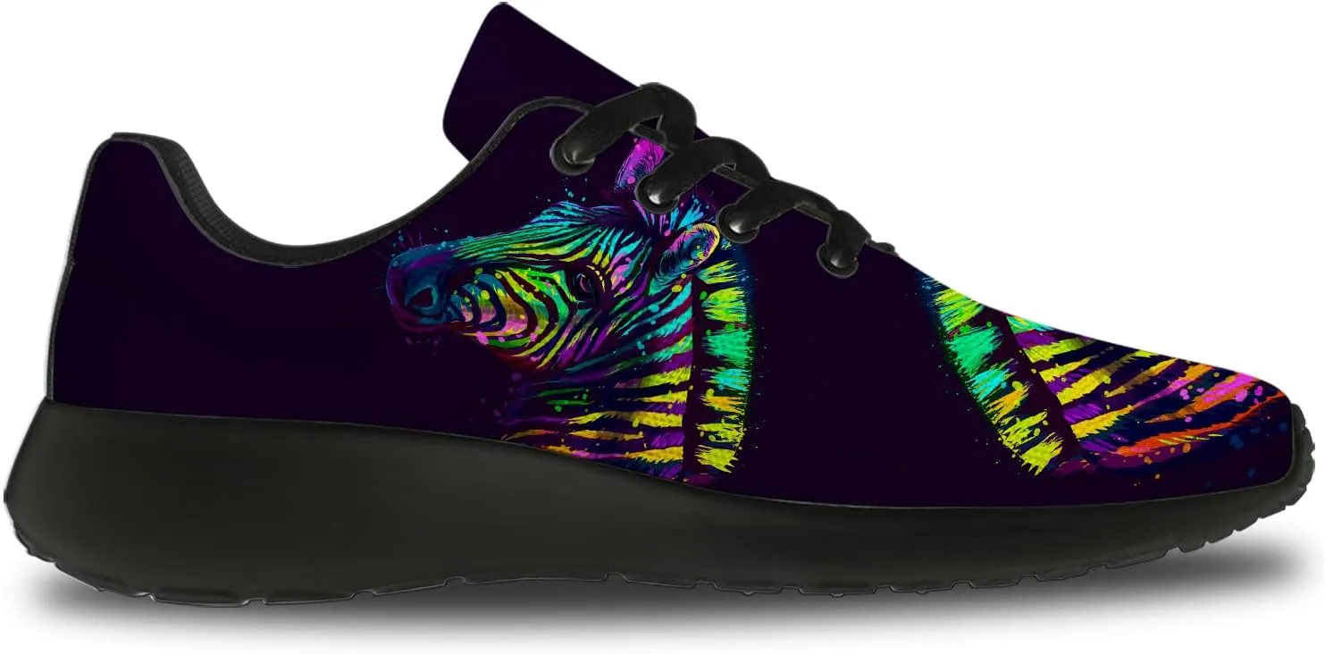Zebra Print Shoes for Men Women Lightweight Comfort Running Tennis Walking Sneakers Gifts for Dad Mom