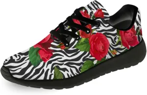 Zebra Print Shoes for Men Women Lightweight Comfort Running Tennis Walking Sneakers Gifts for Dad Mom