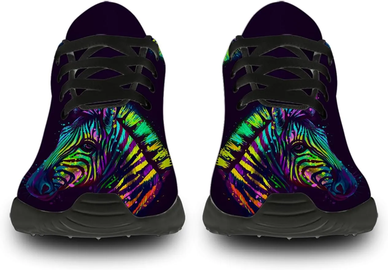 Zebra Print Shoes for Men Women Lightweight Comfort Running Tennis Walking Sneakers Gifts for Dad Mom
